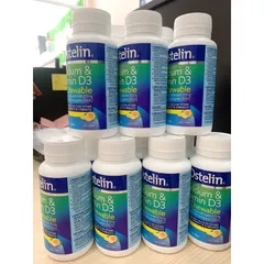Viên nhai bổ sung Canxi vị cam chanh 60 viên [ÚC] Ostelin Calcium & Vitamin D3 Chewable
