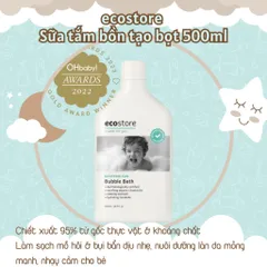 (An toàn cho bé sơ sinh) tắm gội 2 trong 1 Ecostore tạo bọt, dịu nhẹ, dưỡng ẩm foaming body