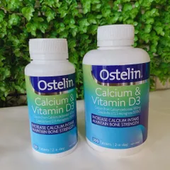 Viên Uống Bổ Sung Canxi và Vitamin D3 Ostelin Calcium & Vitamin D3