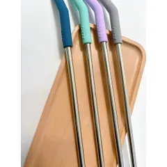 Ống Hút Tái Sử Dụng Set 4 Cái Kèm Cọ Rửa Decor Go Reusable Stainless Steel Straws