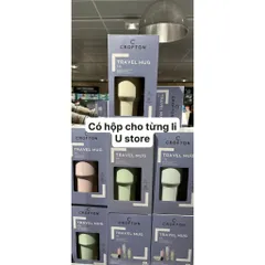 Ly giữ nhiệt dung tích lớn màu pastel, kèm ống hút - Crofton Travel Mug 1.1L giữ lạnh 16h, giữ nóng 7h