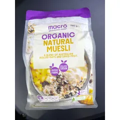 Yến Mạch Hữu Cơ Kết Hợp Với Trái Cây Sấy Khô Macro Organic Natural Muesli