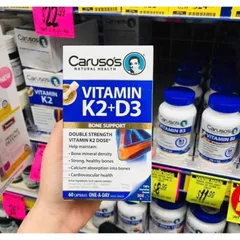 Viên uống CARUSO’S bổ sung Magnesium và Vitamin K2 +D3