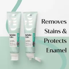 Kem đánh răng làm trắng White Glo 205g, loại bỏ vết ố vàng | thành phần than hoạt tính
