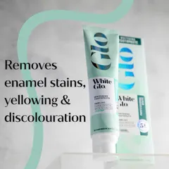 Kem đánh răng làm trắng White Glo 205g, loại bỏ vết ố vàng | thành phần than hoạt tính