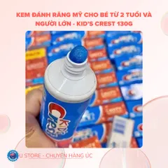 Kem đánh răng Crest Mỹ, an toàn với men răng, cho bé từ 2 tuổi, hương thú vị 130g