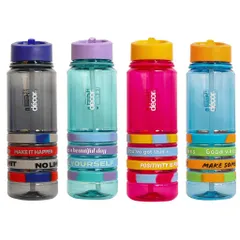 Bình nước nhựa Tritan trong suốt, dạng ống hút Décor 750ml