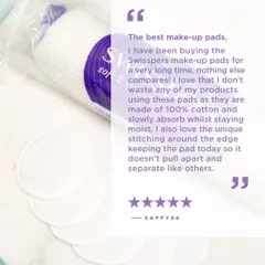 Bông tẩy trang Swisspers Úc - từ 100% Cotton nguyên chất | make-up pad