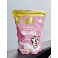 Kẹo Sữa Canxi Vị Vani/Dâu Cho Bé A2 Ozi Choice A2 Australian Milky Bites Strawberry/ Vanilla Flavour