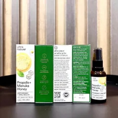 {Mẫu mới} - Xịt Họng Keo Ong Manuka Honey 20+ Ultra Nature Propolis&Manuka 30ml thích hợp cho bé/trẻ trên 2 tuổi