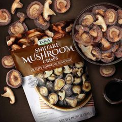 (Úc) Mẫu mới 300g Nấm Sấy Khô Giòn DJ&A Shiitake Mushroom Crisps