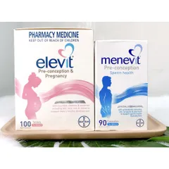 [Combo] Dành cho ba mẹ chuẩn bị có em bé Elevit bầu 100v + Menevit nam 90v