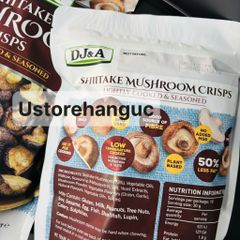 (Úc) Mẫu mới 300g Nấm Sấy Khô Giòn DJ&A Shiitake Mushroom Crisps
