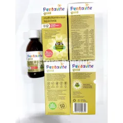 [cho bé từ 1 tuổi] bay air Bổ sung vitamin tổng hợp và sắt - Pentavite Gold vị dưa hấu