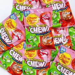 [Úc] Kẹo Mềm 3 vị {dâu, táo, cola} Chupa Chups Incredible Chews 50 viên