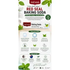 Kem đánh răng Red Seal Baking Soda không chưa flour, làm sạch, trắng răng, hương bạc hà tươi mát, sảng khoái