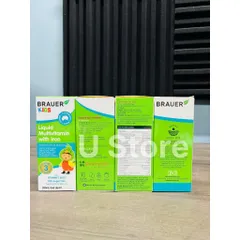 Siro bổ sung vitamin và sắt cho bé từ 3 tuổi 200ml BRAUER Kids Liquid Multivitamin With Iron