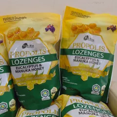 Kẹo Ngậm Keo Ong True Blue Propolis Lozenges Eucalyptus & Manuka Honey