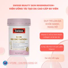 Viên uống tái tạo da cao cấp, hình thành collagen,trẻ hóa làn da Swisse Beauty Skin Regeneration+ 60v