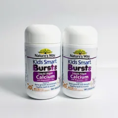 Bổ sung canxi cho bé từ 6 tháng tuổi Nature's Way Kids Smart Bursts Liquid Algae Calcium With Magnesium + Zinc