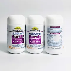 Bổ sung canxi cho bé từ 6 tháng tuổi Nature's Way Kids Smart Bursts Liquid Algae Calcium With Magnesium + Zinc