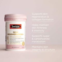 Viên uống tái tạo da cao cấp, hình thành collagen,trẻ hóa làn da Swisse Beauty Skin Regeneration+ 60v