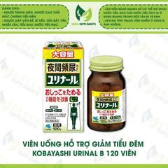 Viên Uống Kobayashi Yurinall b 120 Viên Nhật Bản Hỗ Trợ Giảm Tiểu Đêm, Tiểu Nhiều