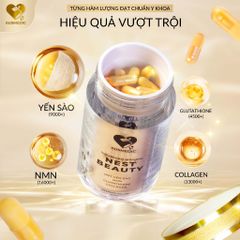 LIỆU TRÌNH 3 HỘP VIÊN UỐNG YẾN SÀO NESTBEAUTY HỖ TRỢ NGĂN NGỪA LÃO HÓA -YẾN SÀO 9.000MG,NMN 16.200MG 794150