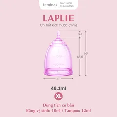 Cốc nguyệt san Nhật Bản cho người lượng kinh nhiều Feminak Laplie XL