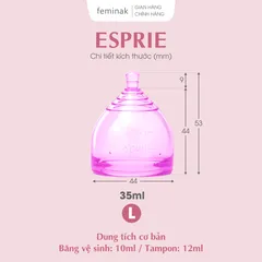 Cốc nguyệt san Nhật Bản - Cho người cổ tử cung thấp Feminak Esprie L