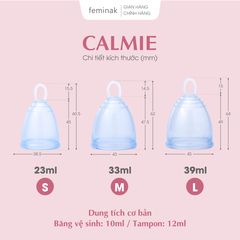 Cốc nguyệt san Nhật Bản siêu mềm, dễ dàng sử dụng Feminak Calmie
