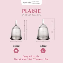 Cốc nguyệt san Nhật Bản - Dành cho người chơi thể thao Feminak Plaisie