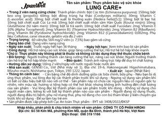 Viên uống bổ phổi, hỗ trợ hệ hô hấp khỏe mạnh Lung Care+ Jpanwell (60 viên)