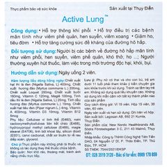 Viên uống hỗ trợ thông khí phổi, giảm viêm phế quản, hen suyễn Active Lung New Nordic (2 vỉ x 15 viên)