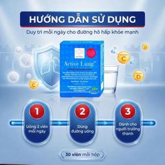 Viên uống hỗ trợ thông khí phổi, giảm viêm phế quản, hen suyễn Active Lung New Nordic (2 vỉ x 15 viên)