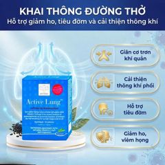 Viên uống hỗ trợ thông khí phổi, giảm viêm phế quản, hen suyễn Active Lung New Nordic (2 vỉ x 15 viên)