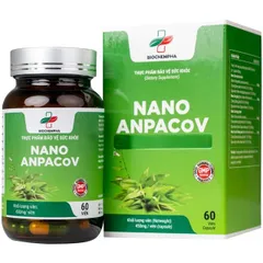 Viên uống giảm ho, giảm đờm, đau rát họng, viêm phế quản Nano Anpacov Biochempha (60 viên)