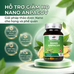 Viên uống giảm ho, giảm đờm, đau rát họng, viêm phế quản Nano Anpacov Biochempha (60 viên)