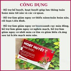 Viên uống Hoạt huyết Nam Dược, bổ não, tăng cường tuần hoàn não, an thần (HỘP 5 VỈ)