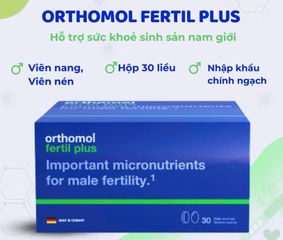 (Đức) Orthomol Fertil Plus Chính Hãng Vitamin Hỗ Trợ Sức Khỏe Sinh Sản Nam, Hỗ Trợ Chất Lượng Tinh Trùng Cho Nam Giới Chuẩn Bị Có Con