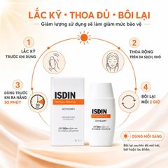 Kem Chống Nắng ISDIN Active Unify  Fusion Fluid SPF 50+ 50ml - Ngăn Ngừa Nám Da, Cân Bằng Tông Màu, Kết Quả Thấy Sau 1 Tháng