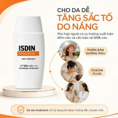 Kem Chống Nắng ISDIN FotoUltra SPOT PREVENT 100 SPF50+ 50ML- Ngăn Ngừa Nám Tàn Nhang, Giúp Da Sáng Mịn, Dưỡng Ẩm Từ Axit Hyaluronic 50ml