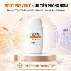 Kem Chống Nắng ISDIN FotoUltra SPOT PREVENT 100 SPF50+ 50ML- Ngăn Ngừa Nám Tàn Nhang, Giúp Da Sáng Mịn, Dưỡng Ẩm Từ Axit Hyaluronic 50ml
