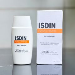 Kem Chống Nắng ISDIN FotoUltra SPOT PREVENT 100 SPF50+ 50ML- Ngăn Ngừa Nám Tàn Nhang, Giúp Da Sáng Mịn, Dưỡng Ẩm Từ Axit Hyaluronic 50ml