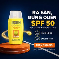 Kem Chống Nắng Thể Thao ISDIN Fotoprotector FusionWater Magic by Alcaraz SPF 50 - Bảo Vệ Da Chống Mồ Hôi Khi Vận Động Ngoài Trời 50ml