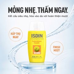 Kem Chống Nắng Thể Thao ISDIN Fotoprotector FusionWater Magic by Alcaraz SPF 50 - Bảo Vệ Da Chống Mồ Hôi Khi Vận Động Ngoài Trời 50ml