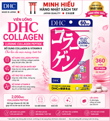 Viên Uống DHC Collagen 360 Viên Nhật Bản – Bổ Sung 2050mg Collagen Peptide, Hỗ Trợ Da Mịn Màng, Đàn Hồi, Tươi Trẻ