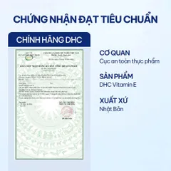 Viên Uống Vitamin E DHC Nhật Bản 90 Ngày – Bổ Sung Vitamin E Tự Nhiên, Hỗ Trợ Chống Oxy Hóa, Đẹp Da Và Duy Trì Sức Khỏe