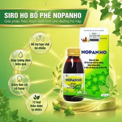 Siro giúp bổ phế, hạn chế ho nhiều, loãng đờm, giảm đau rát họng do ho Nopanho Kingphar (125ml)