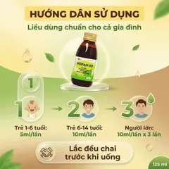 Siro giúp bổ phế, hạn chế ho nhiều, loãng đờm, giảm đau rát họng do ho Nopanho Kingphar (125ml)